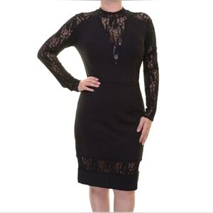 Rachel Roy NWT Black Long-Sleeve Lace Niset Bodycon Dress Plus Size 0X
